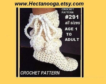 crocheted slippers Pattern,  SLOUCHIE BOOT,  baby, children, women, toddlers, teens, adult, instant digital download, # 291,