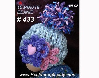 Easy CROCHET PATTERNs,  hat,  Unisex 15  Minute Beanie,  hat crochet pattern, #433,  baby to adult sizes, pdf digital pattern
