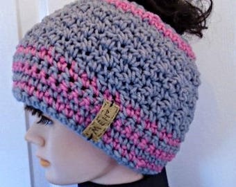 crochet pattern, Messy Bun hat or Beanie Hat,  2 yrs to adult- gift for children, adult, baby, ok to sell them, women's accessories, #2086