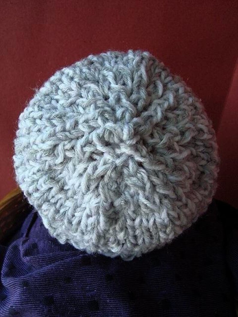 Easy Hat Knitting Pattern, Knit Hat, Beanie or Newsboy, Easy , Newborn to Adult, num 401, kids, women, men, children image 3