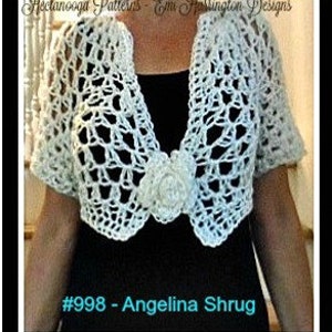 Easy Crochet PATTERN, Angelina Shrug, crochet pattern for women, kids, Chest 30-60 inch, circular vest,998, teen, plus size, clothing image 5