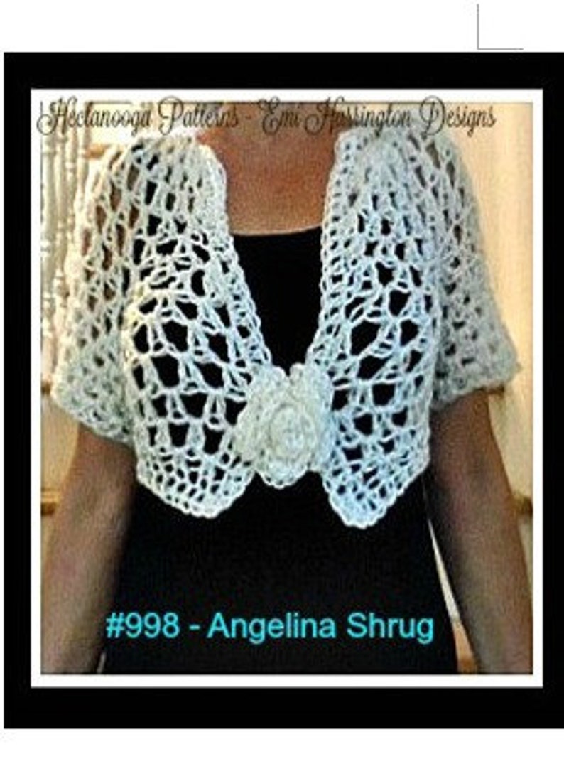 Easy Crochet PATTERN, Angelina Shrug, crochet pattern for women, kids, Chest 30-60 inch, circular vest,998, teen, plus size, clothing image 5