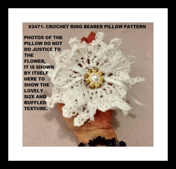 Lacy Ring Bearer Pillow Diy Crochet Pattern Wedding Ring Etsy