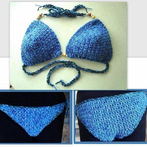 3 piece Bikini Set, CROCHET PATTERN, Crochet Bikini,  Top, String Bottom, and Brazilian Bottom.  Ok to sell them