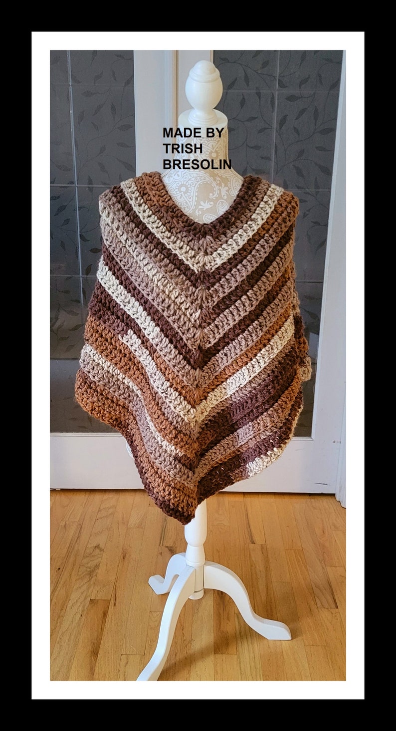 CROCHET PONCHO PATTERN, Cape, Wrap, Shawl, for Women and Teens up to ...