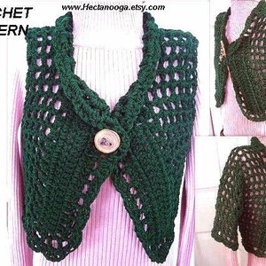 CROCHET PATTERN Shrug or Vest, num 392 make it any size. Permission to sell them image 1