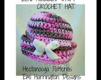 special offer, crochet hat pattern, rolled brim hat, crochet pattern, hat crochet pattern, #2056, girls hats, kids, adults, teens, toddlers