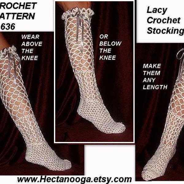 Crochet Thigh High Stockings Pattern Etsy