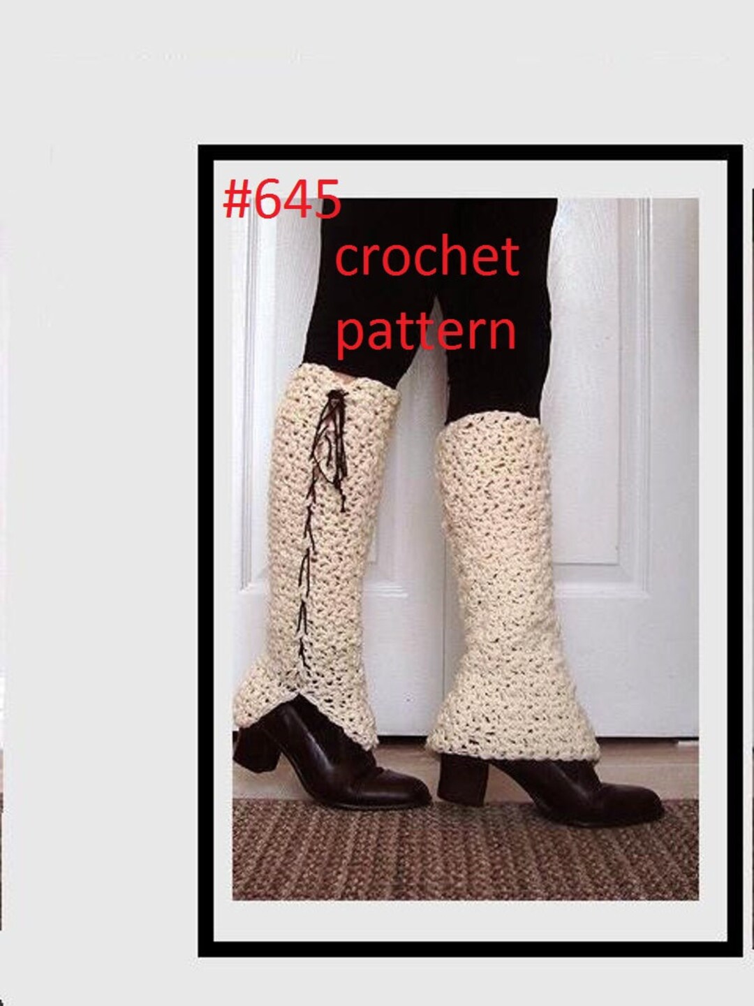 Easy LEGWARMERS Lacedup Leg Warmers CROCHET PATTERN Any Etsy