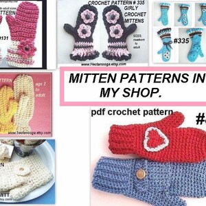 Crochet patterns, mittens FRILLY Edge, GIRLY MITTENS num. 335, any size, baby to adult... Permission to sell your finished mittens image 4