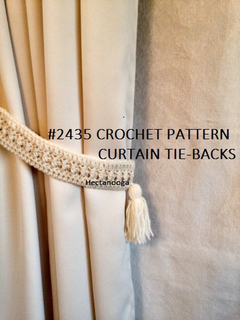Easy CROCHET CURTAIN TIE-Backs, Drapery tiebacks, Crochet patterns, house and home, home decor, 2435 image 2