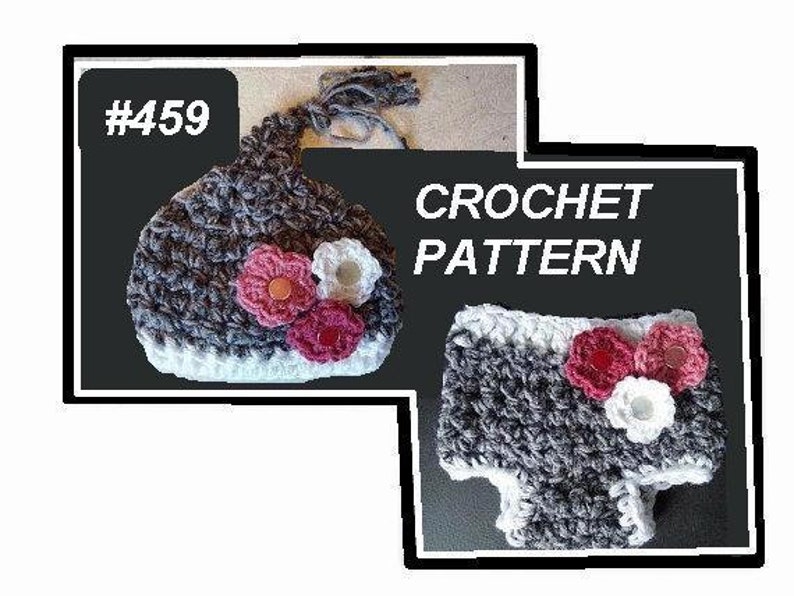 Easy Crochet Patterns, Diaper Cover, Pixie Hat, num. 459, newborn to age 2, baby, accessories, clothing, children, photo props, ok to sell image 4
