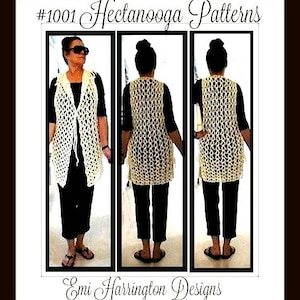 Crochet Pattern, Long vest, the OMG QUICK VEST, teens, women, plus size, oversize,  sweater, cardigan, #1011, crochet for women, shrugs