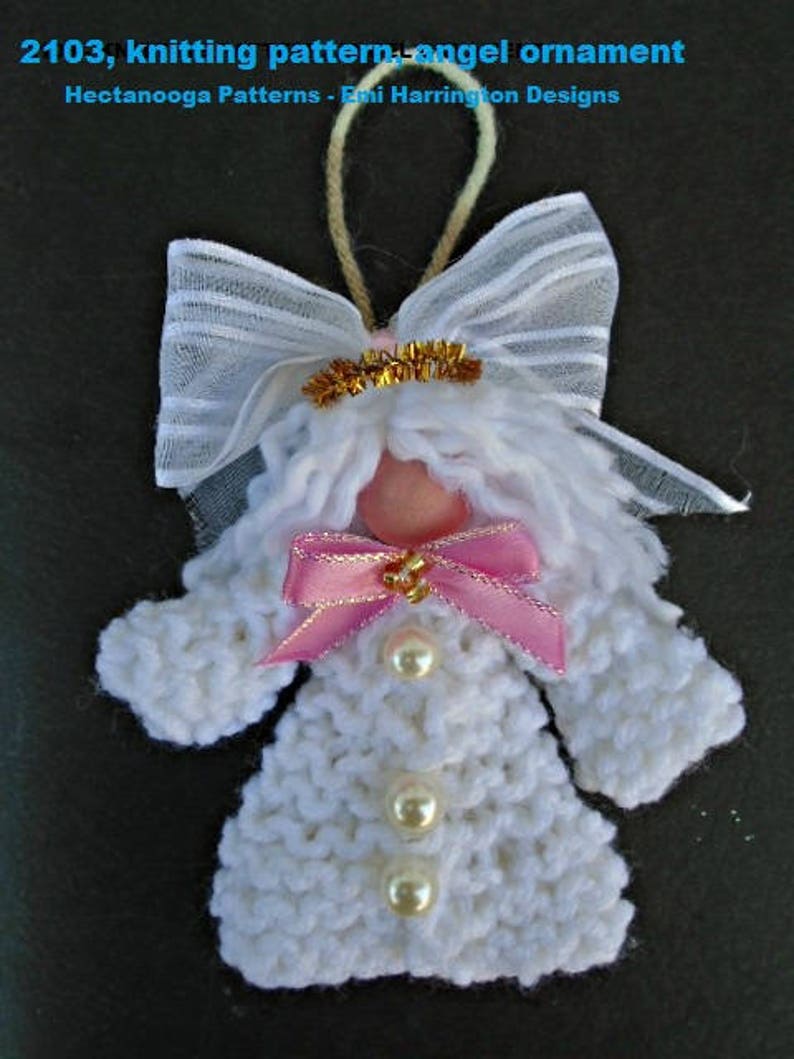 KNIT ANGEL ORNAMENT Knitting Pattern Christmas Ornament Etsy