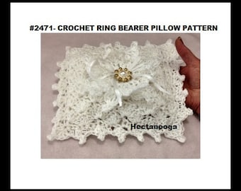 Lacy ring bearer pillow, diy CROCHET PATTERN, wedding ring pillow, wedding accessories, #2471, bridal accessories