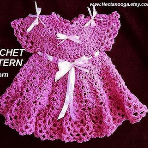 Easy CROCHET Baby Dress PATTERN, Girl's Dress, Patterns for kids, babies, newborn to age 4, number 538 image 2