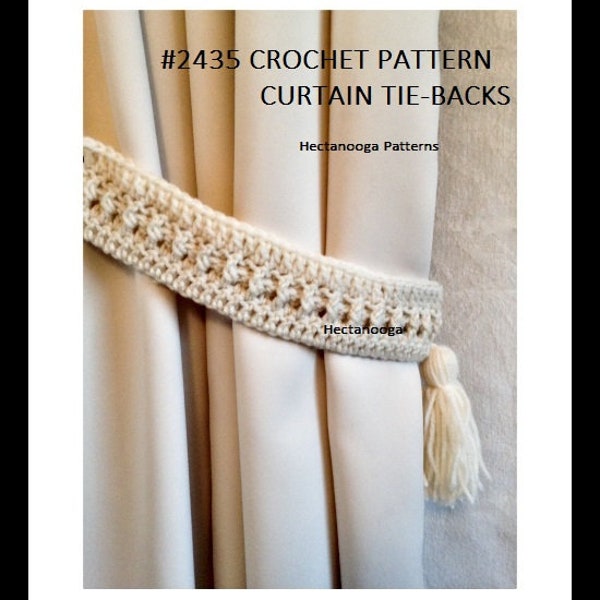 Easy CROCHET CURTAIN TIE-Backs, Drapery tiebacks, Crochet patterns, house and home, home decor, #2435