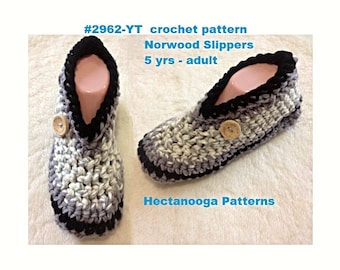 Crochet Slippers Pattern, Unisex style, chunky cozy and warm, child, teen, adults, video demo included, easy and quick, #2962