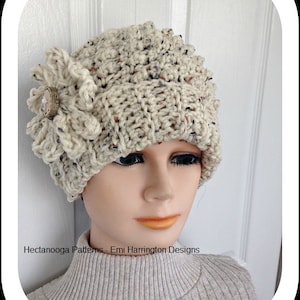 Crochet Chemo Hat Pattern - hat crochet pattern, beanie touque crochet hat, #2173 - Hectanooga Patterns