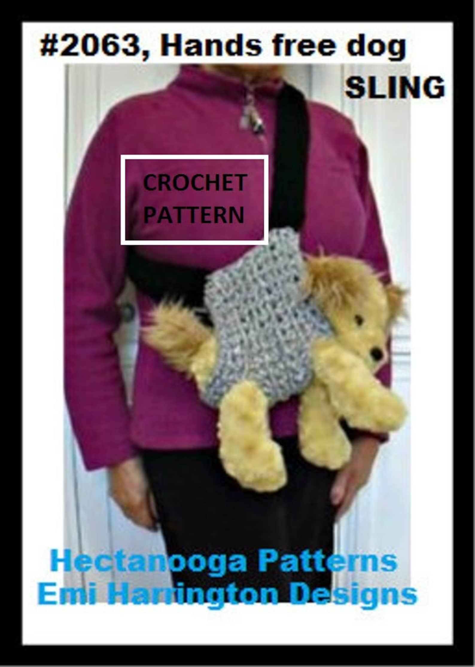 CROCHET PATTERN Hands Free Dog Carrier Sling Crochet for Etsy