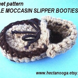 Easy CROCHET PATTERN moccasin slippers number 206, Moccasin slippers, newborn to age 16