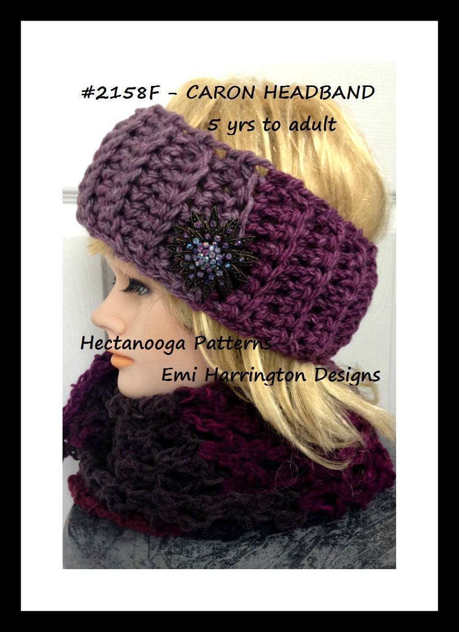 Easy Crochet Headband Pattern Messy Bun 
