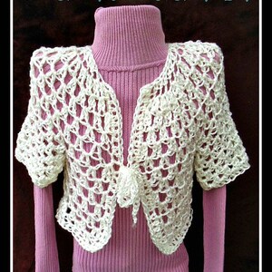 Easy Crochet PATTERN, Angelina Shrug, crochet pattern for women, kids, Chest 30-60 inch, circular vest,998, teen, plus size, clothing image 2