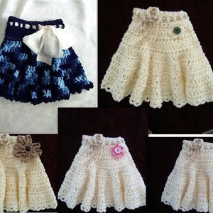 CROCHET skirt PATTERNs, clothing, Swing Skirt, 540 all sizes from Newborn to adult, ok to sell them, craft supplies, diy handmade patterns image 5