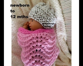HAT KNITTING PATTERN, all sizes from Newborn to Adult, Easy Beginner Hat, worked flat, #2445, baby, toddler, kids, teens, adults, men, women