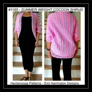 Easy CROCHET PATTERNs, Summer weight shrug, Double knitting pattern, crochet shrug for small to plus size, #1065, easy shrug crochet pattern