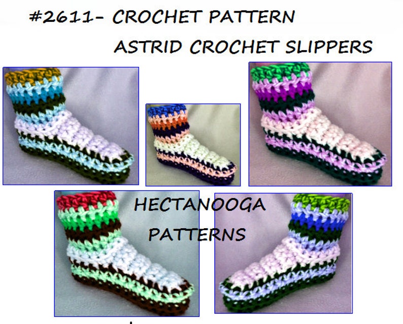 Crochet Slippers Pattern, Flat worked slippers, crochet for women, men, teens, adults, kids, video demo available, chunky crochet 2611 image 2