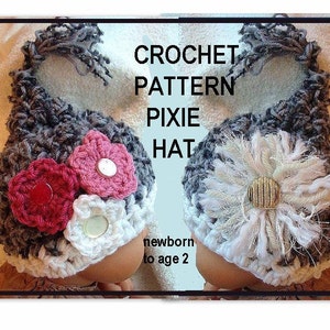 Easy Crochet Patterns, Diaper Cover, Pixie Hat, num. 459, newborn to age 2, baby, accessories, clothing, children, photo props, ok to sell image 3