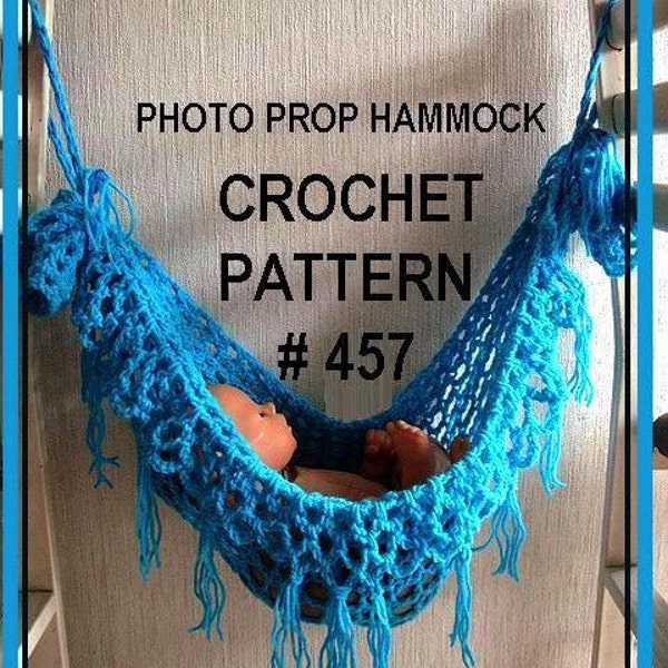 CROCHET PATTERN, Instant download,   FRINGED Hammock photo prop handmade pattern #457 , basket liner, permission to sell finished hammocks