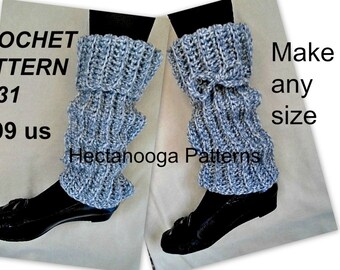 Crochet Pattern,  Basic Beginner Level Unisex Legwarmers for kids,  children, men, women, boys, girls, adults, #931