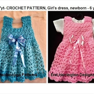 CROCHET BABY DRESS pattern, Girl&#39;s crochet dress, toddler, child, newborn, Crochet for baby, children&#39;s clothing, crochet baby dress, 2217yt