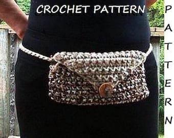 Fanny pouch, around the waist mobile carrier bag, CROCHET PATTERN, Back to School, phone satchel, Kids, Runners, #710 carrying bag