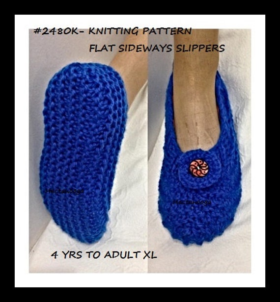 Patrón de pantuflas de crochet, de 5 años a adulto XL, pantuflas