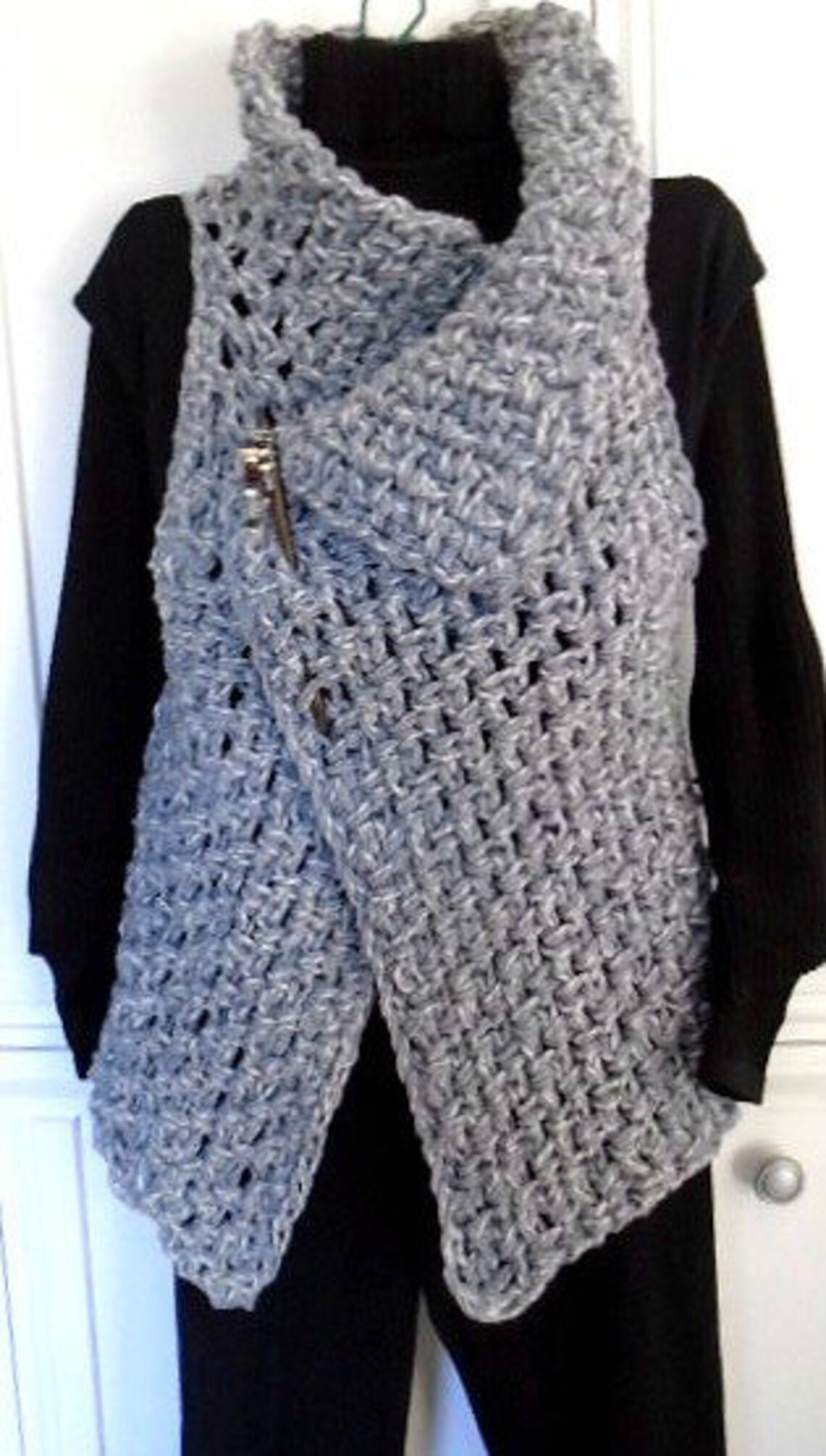 Women's Crochet WRAP VEST Crochet Pattern Sweater Etsy
