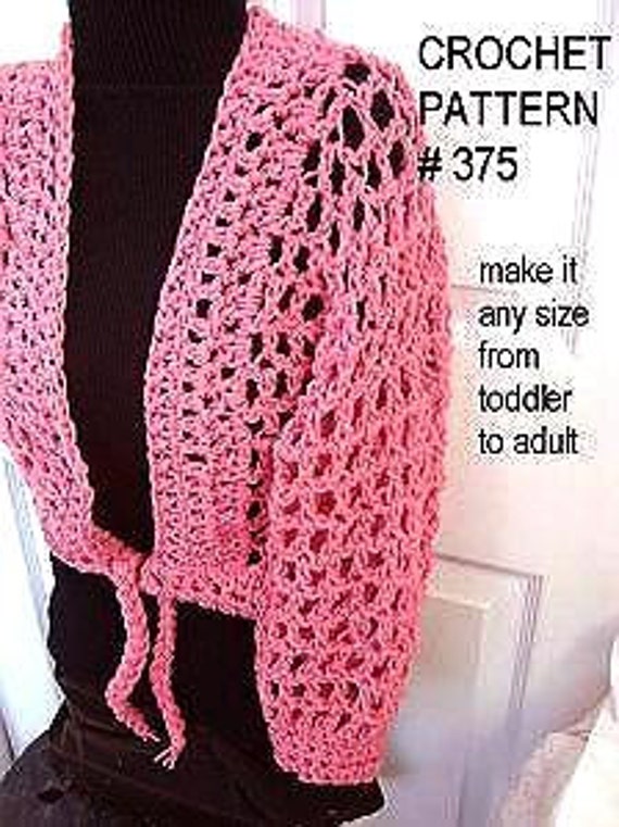 Crochet PATTERN Num. 375.. Pink Mesh 