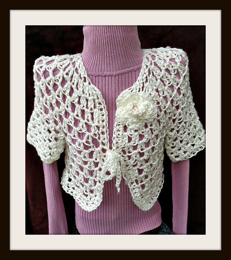 Easy Crochet PATTERN, Angelina Shrug, crochet pattern for women, kids, Chest 30-60 inch, circular vest,998, teen, plus size, clothing image 1