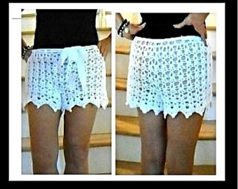 CROCHET PATTERN, LACY Shorts, Size 2XL only in this listing, Pattern # 2018yt