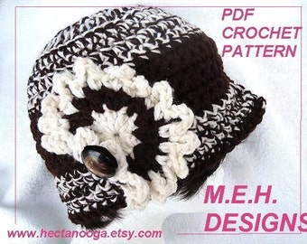 CROCHET PATTERN  hat, number 261, Annette Bucket Hat, Adult size. chunky style, instant digital download