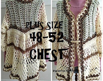 Easy Crochet Vest Pattern Bohemian Coat 