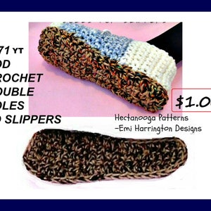 CROCHET PATTERN, crochet video tutorial, How to add double soles to slippers, knitting supplies, crochet supplies, #1171yt
