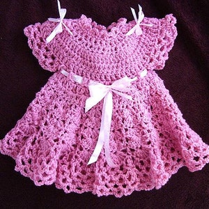 Easy CROCHET Baby Dress PATTERN, Girl's Dress, Patterns for kids, babies, newborn to age 4, number 538 image 4