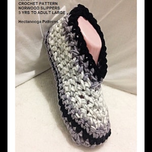 Crochet Slippers Pattern, Unisex style, chunky cozy and warm, child, teen, adults, video demo included, easy and quick, 2962 image 4