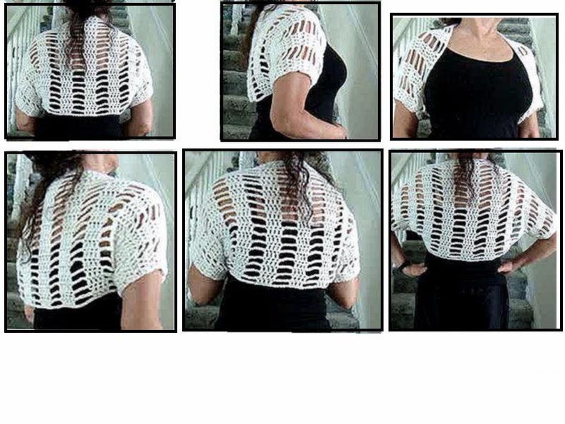 Crouch Patterns CROCHET PATTERN, Shrug Pattern, Crochet for Women- Flower Pattern, for ...