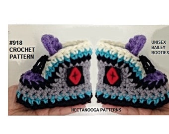 CROCHET Booties PATTERNS, Baby Booties, Bailey Booties, newborn - 12 months , #918, Easy crochet pattern