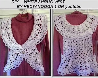 Easy Crochet PATTERN 818, GRANNY SQUARE Shrug Vest,  Age 5 to Adult 4XL, child, adult, pdf digital download