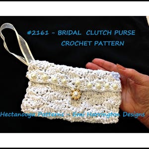 Easy crochet PATTERNs, Bridal Clutch Purse, Wedding accessories, crochet for brides, #2161
